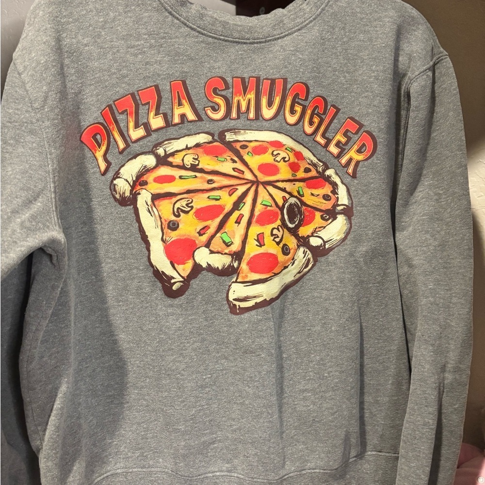 Gray Pizza Smuggler Sweatshirt